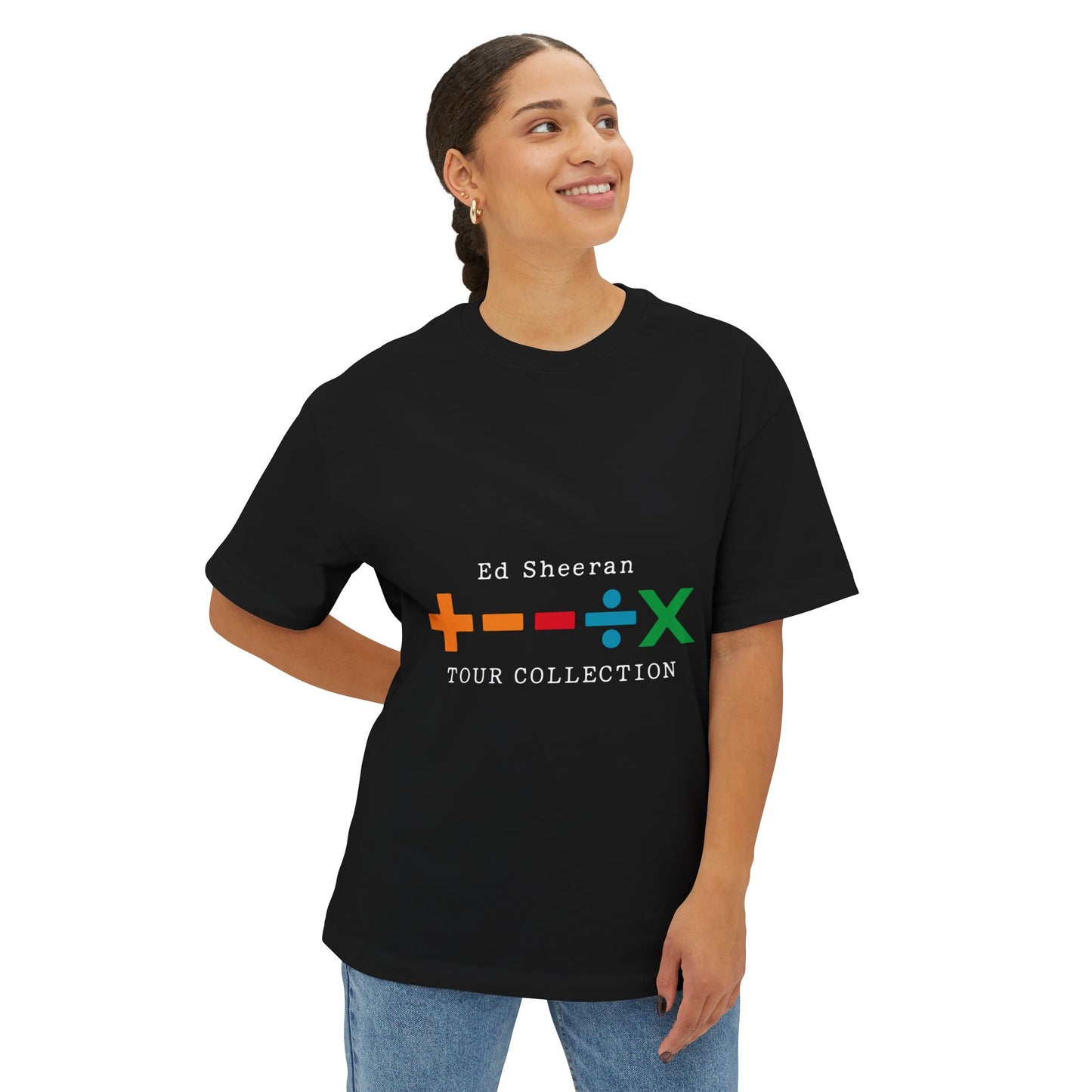 Unisex Oversized Boxy Tee – Ed Sheeran Black Edition
