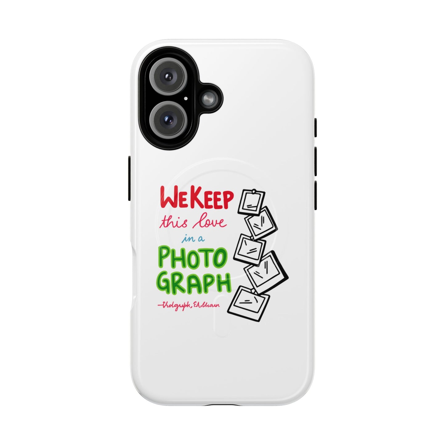 White Paw Print Tough Magnetic case