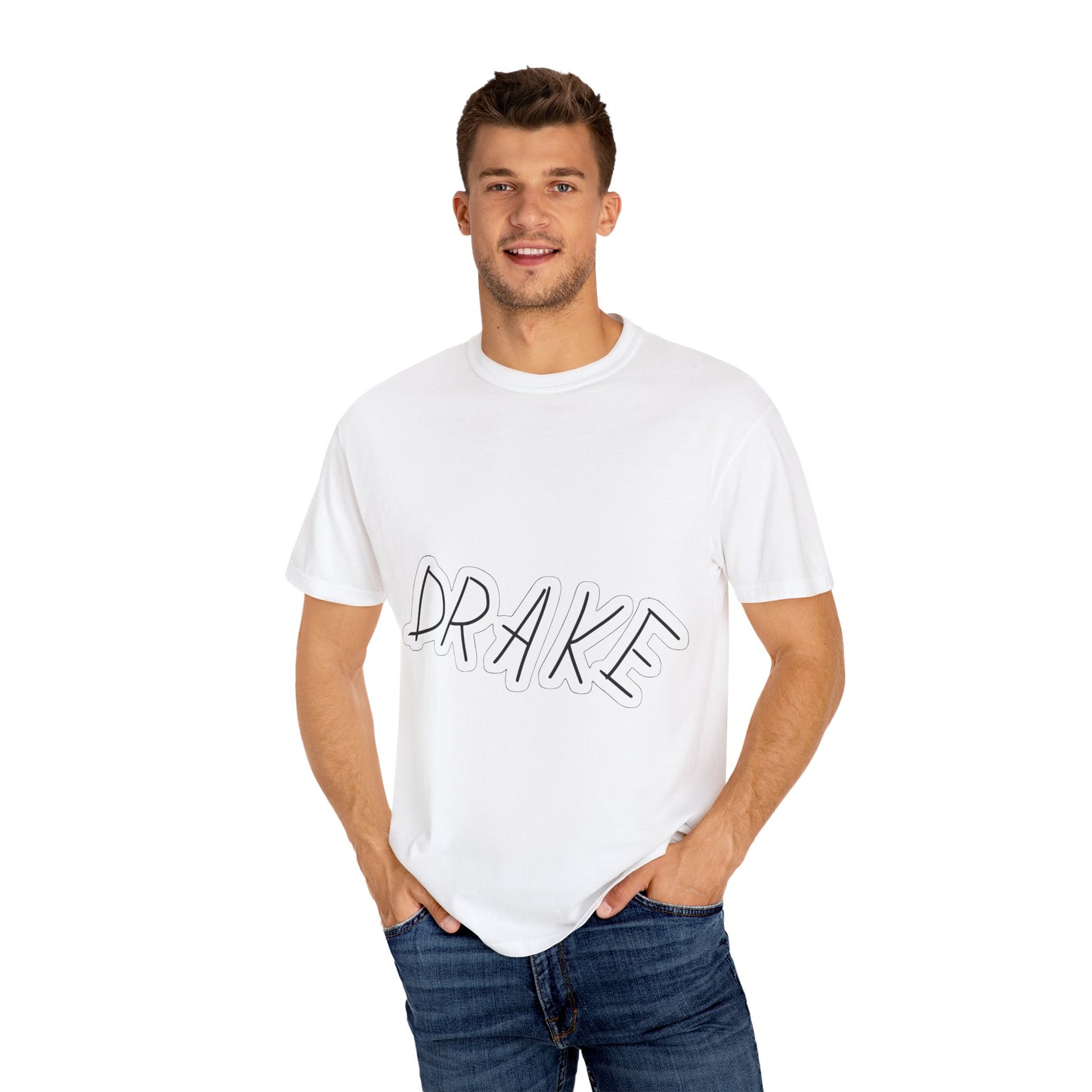Dra-ke Graffiti Script Dyed Tshirt