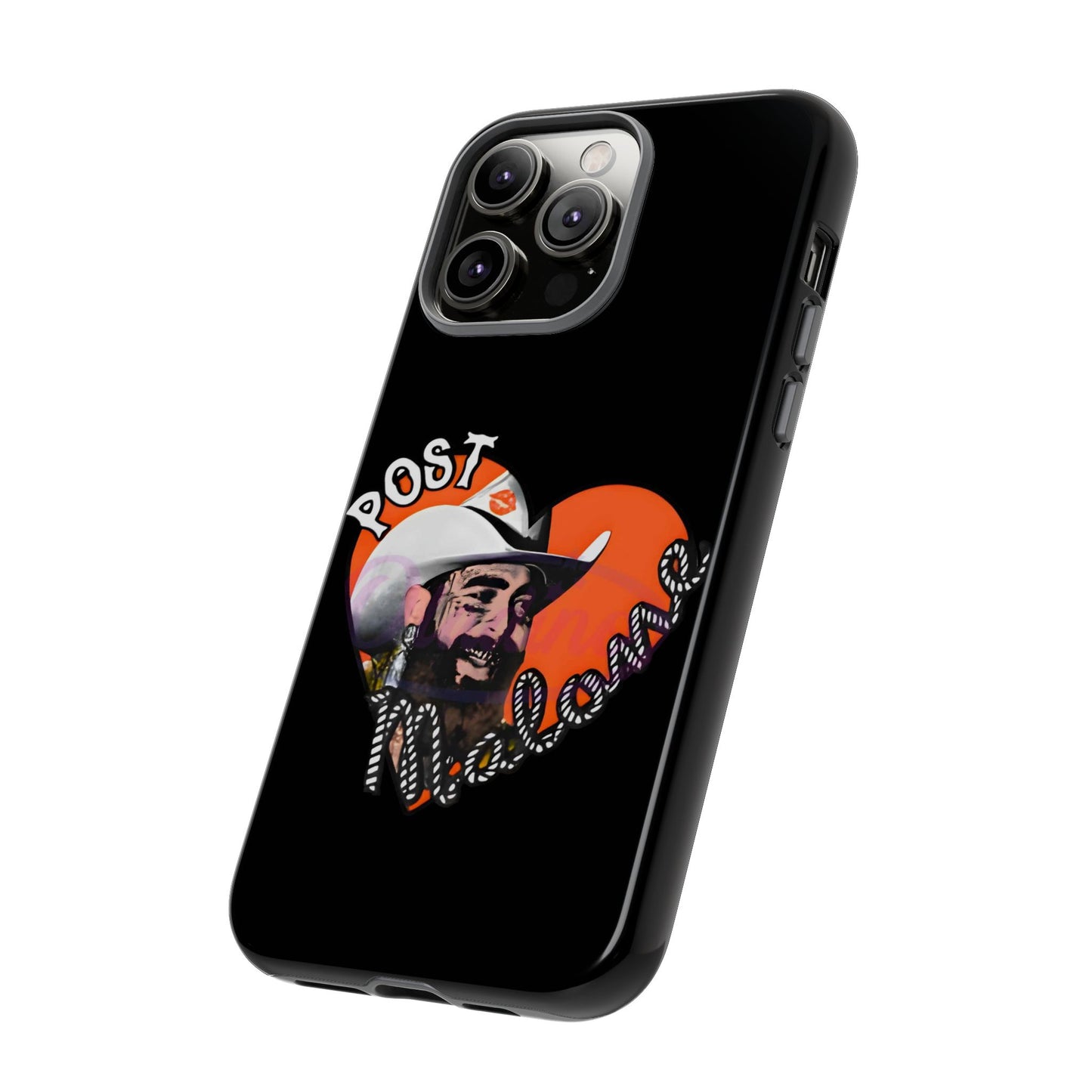 Tough iPhone Case (12–16 Pro Max) – Post Malone Heart Design