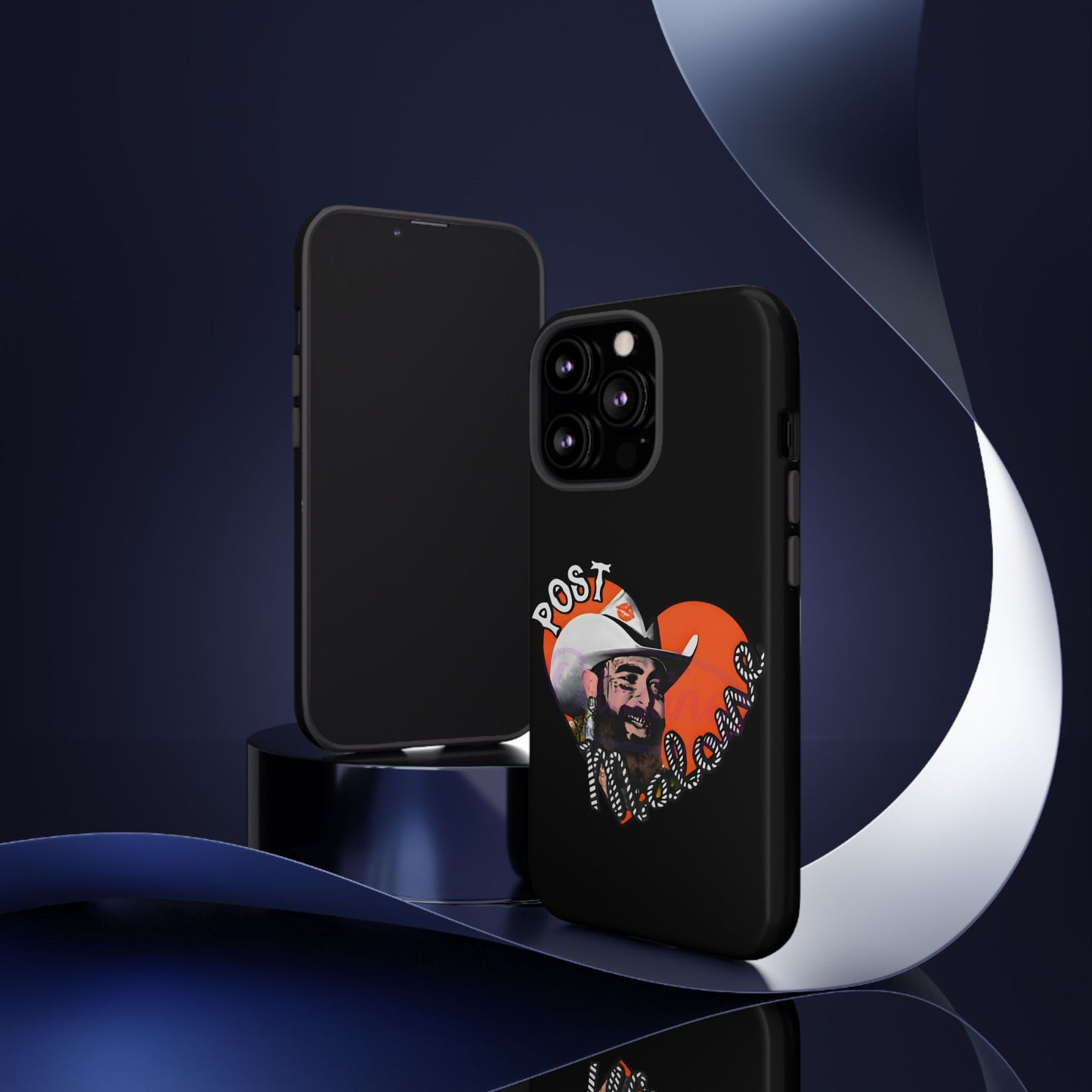 Tough iPhone Case (12–16 Pro Max) – Post Malone Heart Design