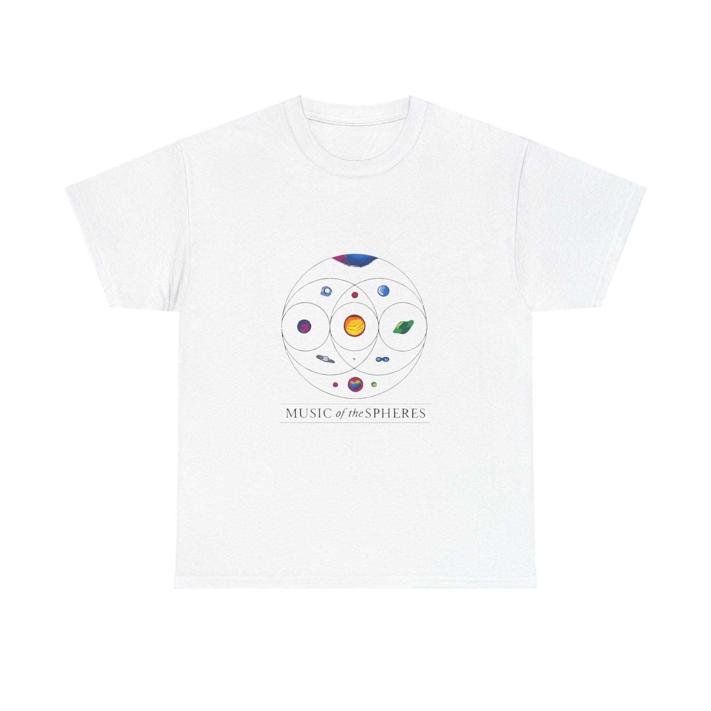 Colorful Planetary Orbit Diagram Unisex Cotton Tee