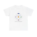Colorful Planetary Orbit Diagram Unisex Cotton Tee