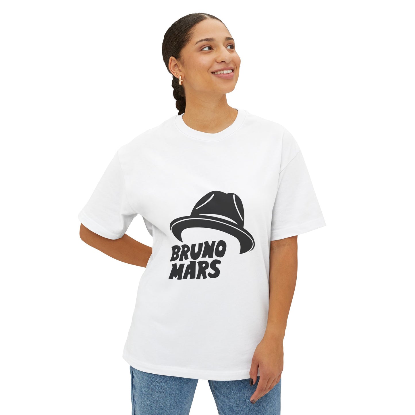 Top Hat Vibe Graphic Unisex Oversized Boxy Tee