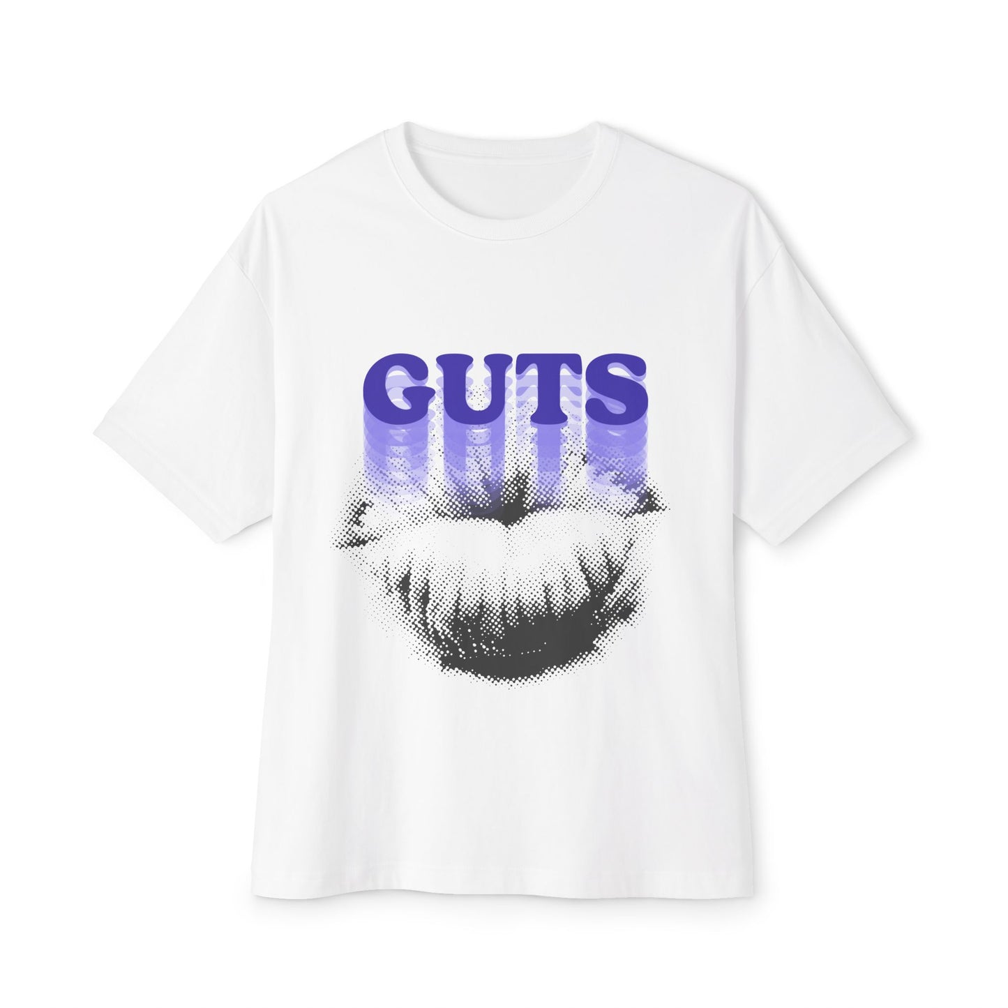 Guts Drip Effect Halftone-Oversized Tee