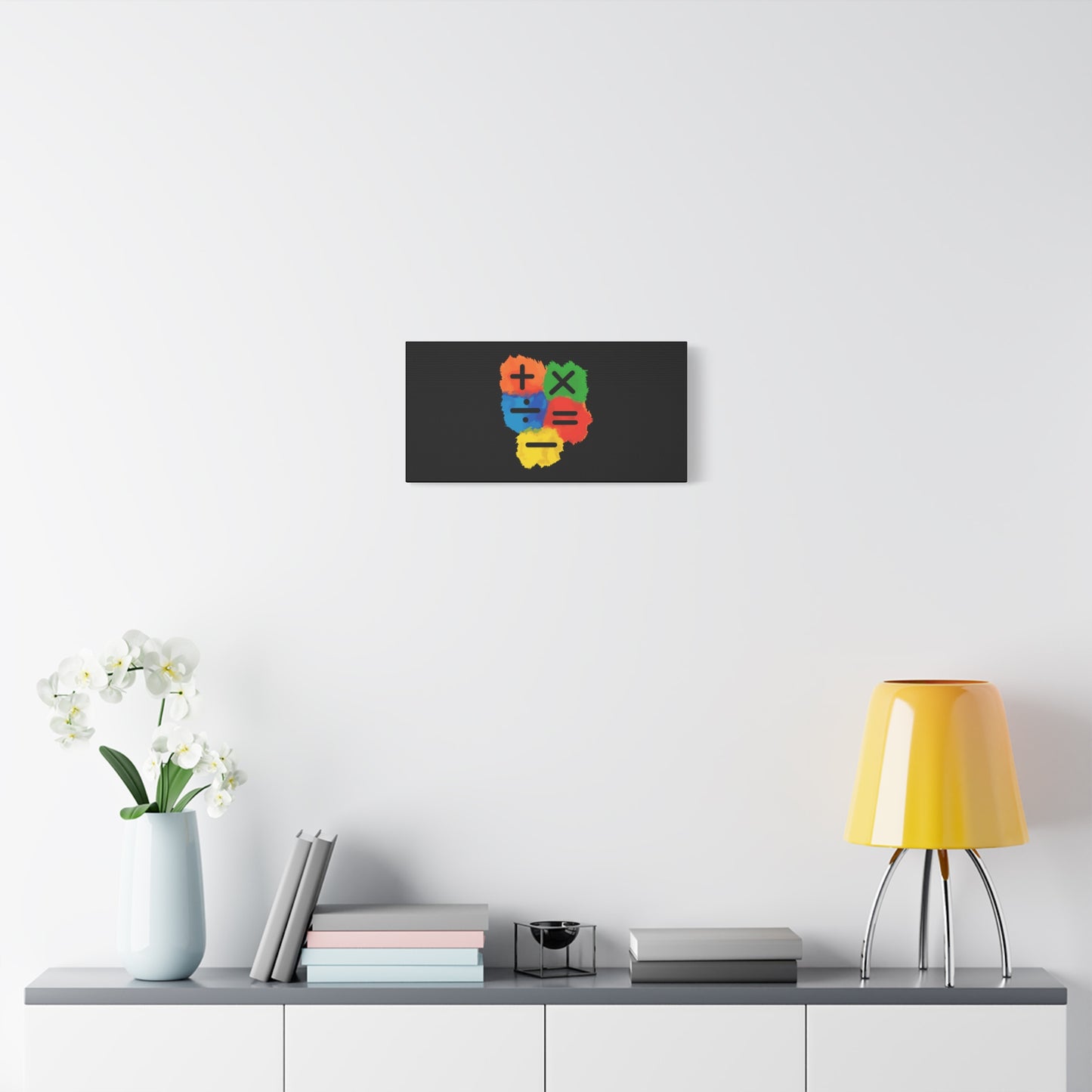 Orange Equals Symbol Matte Canvas