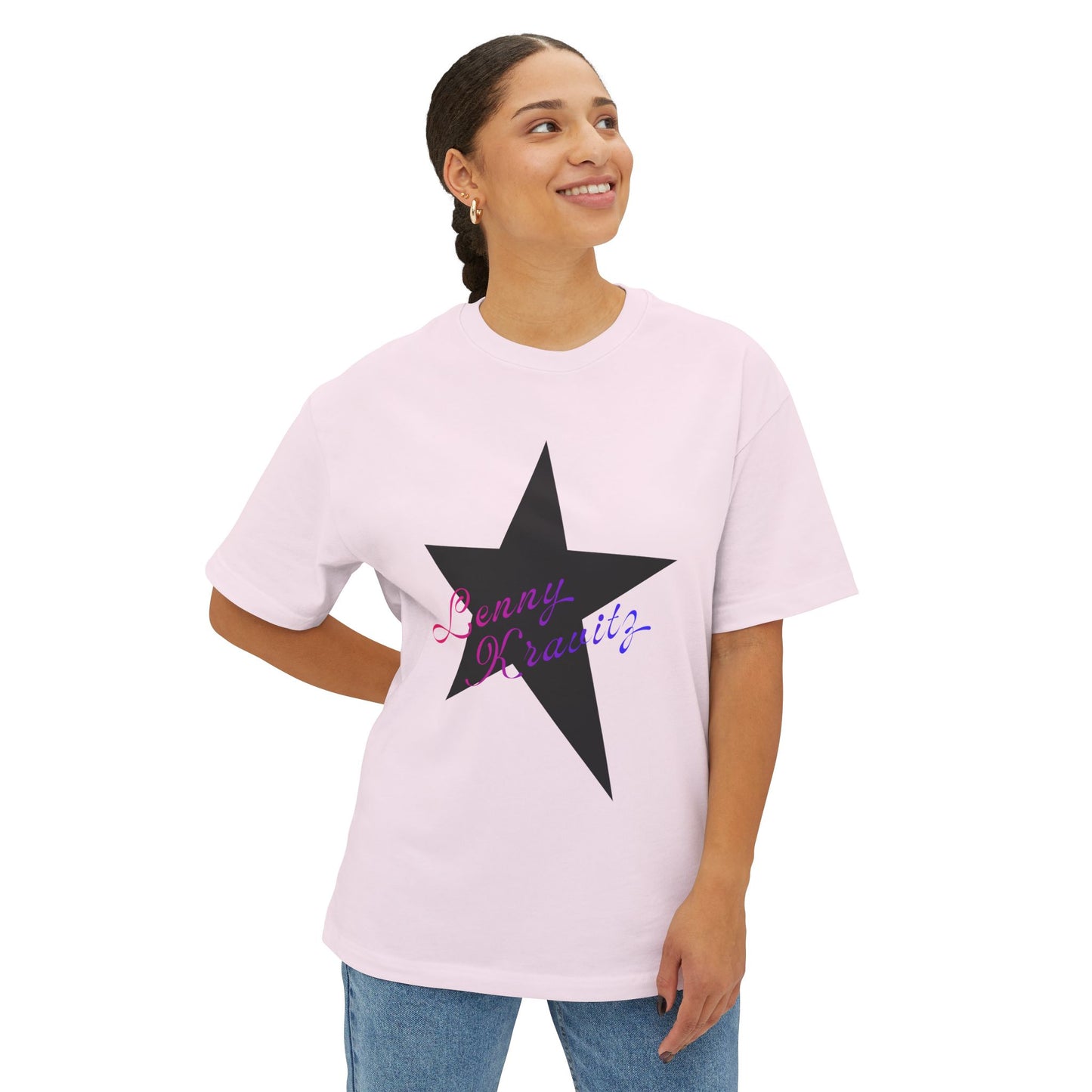Retro Groove Script Unisex Oversized Boxy tee