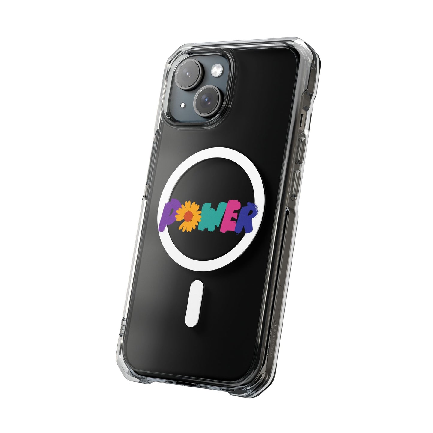 Retro Flower Power Color Pop Magnetic Clear Impact Case