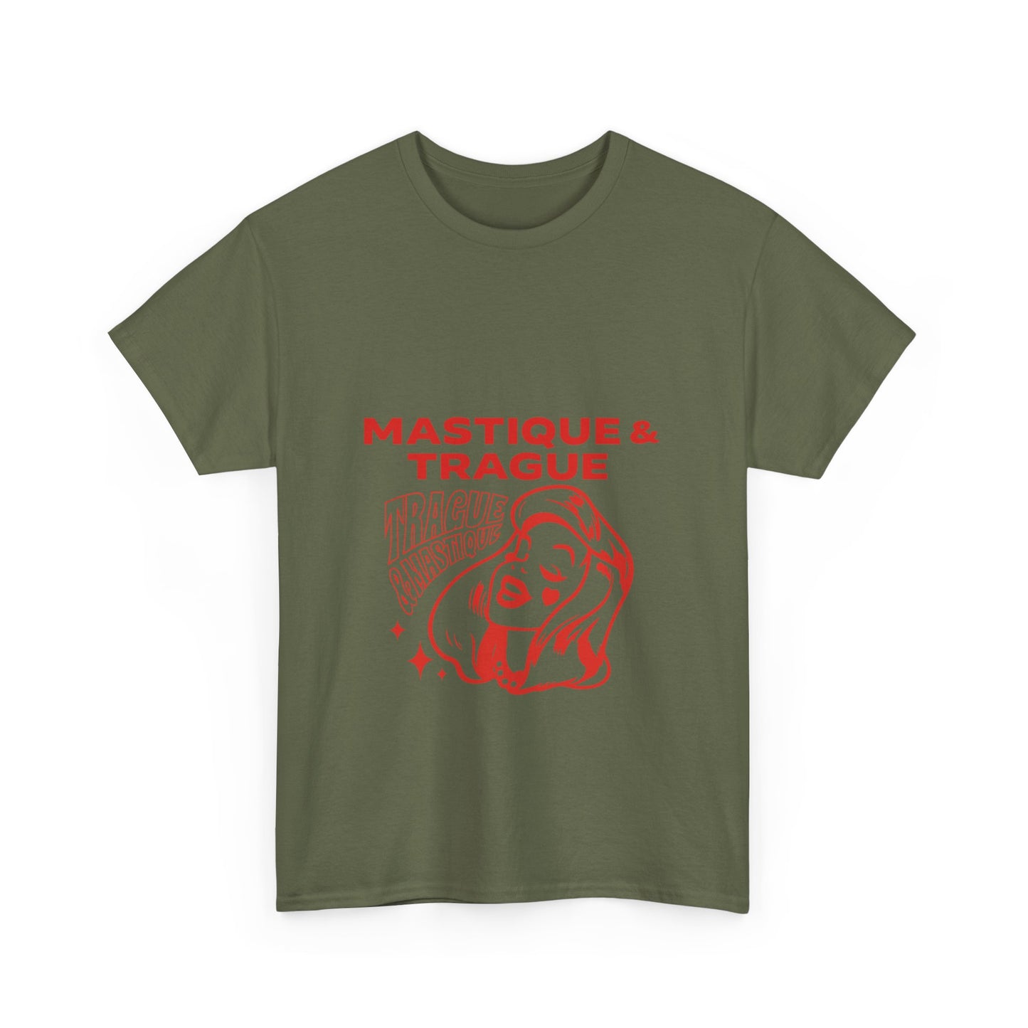 Fierce Femme in Red Unisex Heavy cotton tee