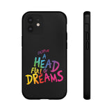 Premium Tough Case for iPhone 12 to 16 Pro Max Showcasing Coldplay’s Iconic A Head Full of Dreams