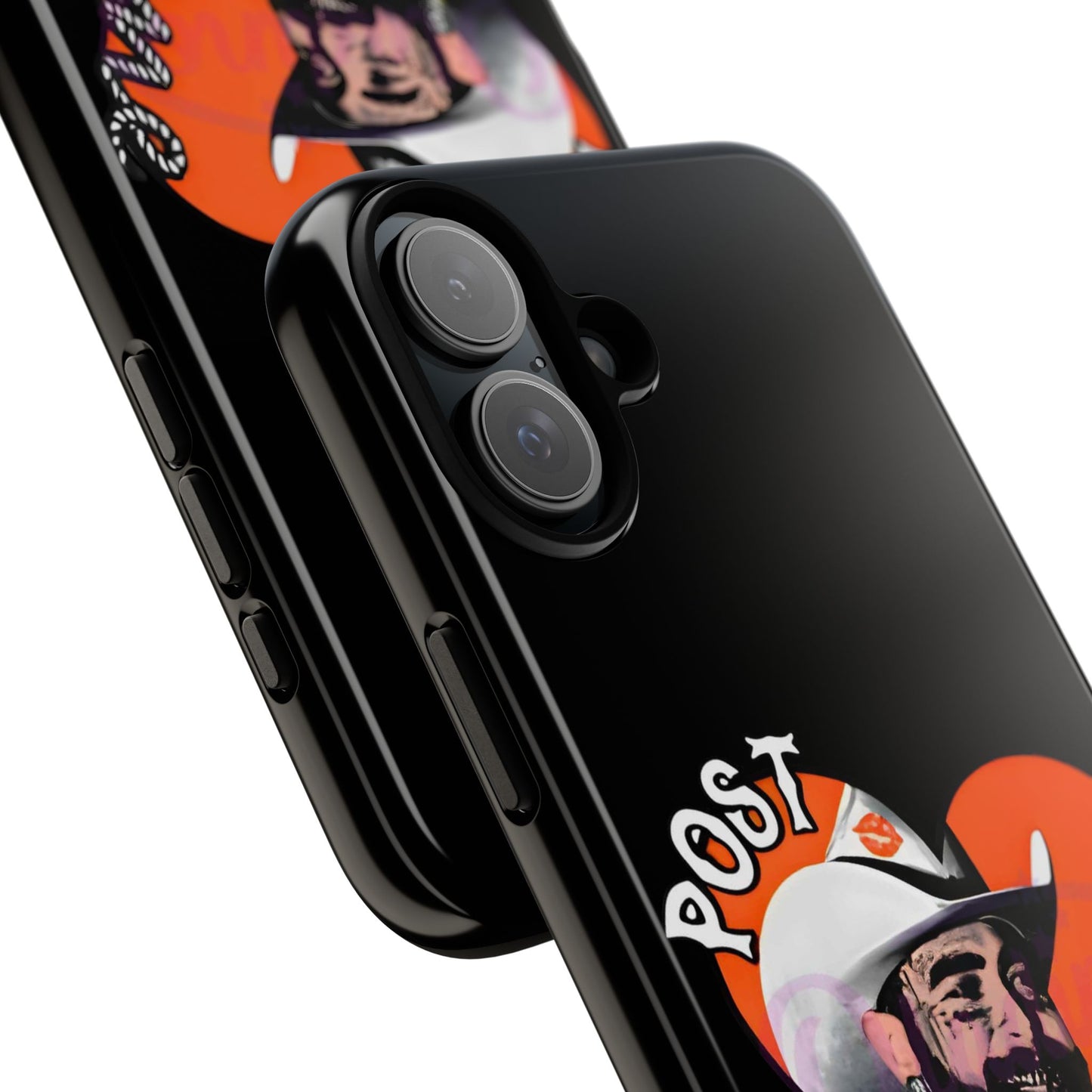 Tough iPhone Case (12–16 Pro Max) – Post Malone Heart Design