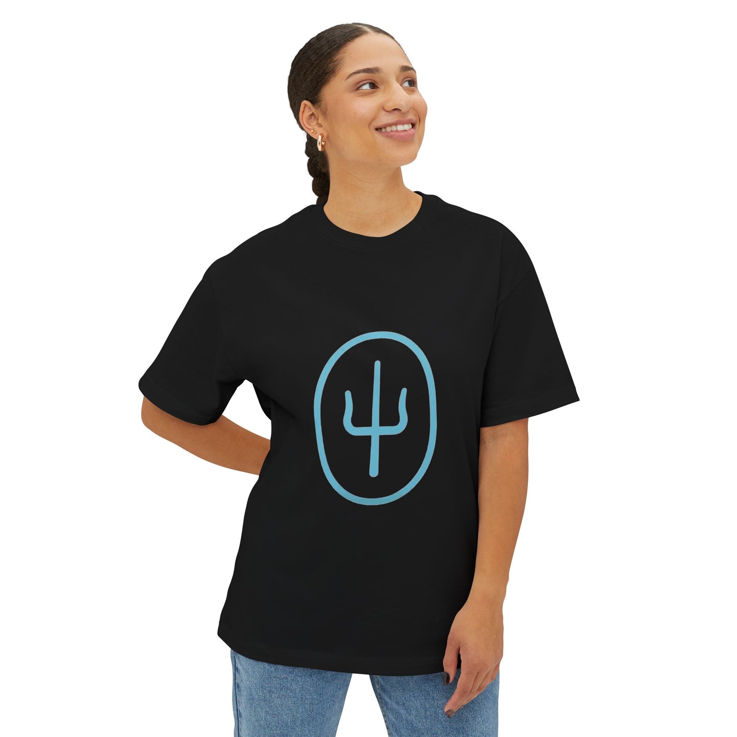 Split Mark Unisex Oversized Boxy Tee