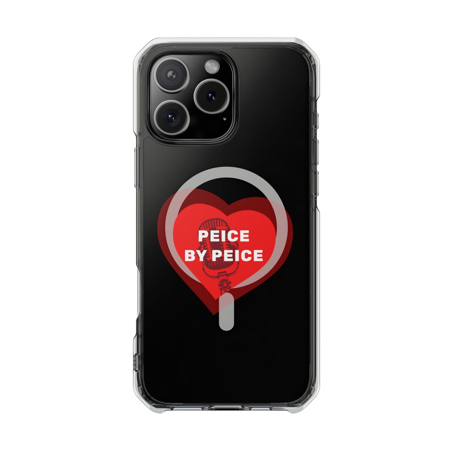 Piece by Piece Mic Drop Magnetic clear Impact Case