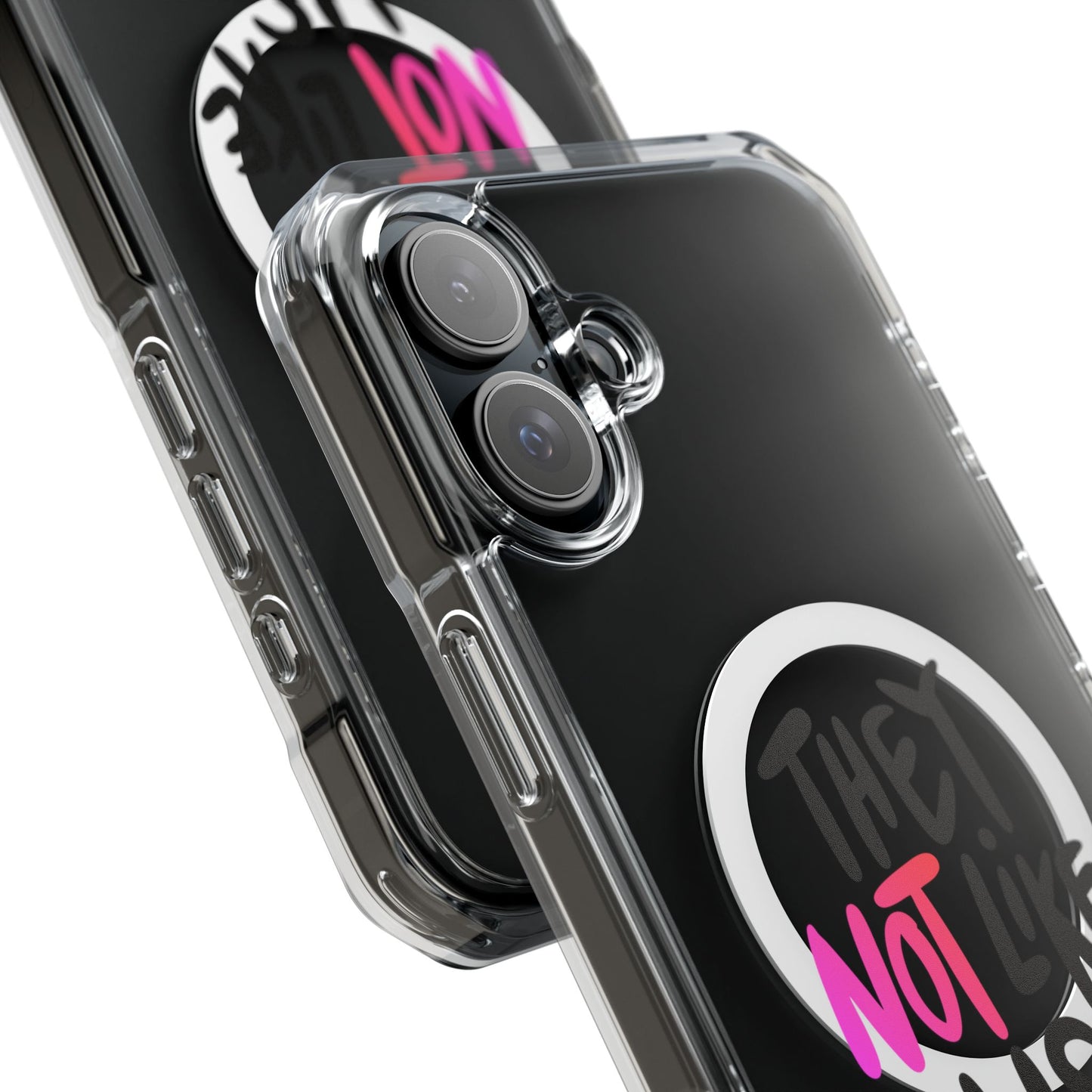 Bold “NOT” Statement Magnetic Clear Impact case