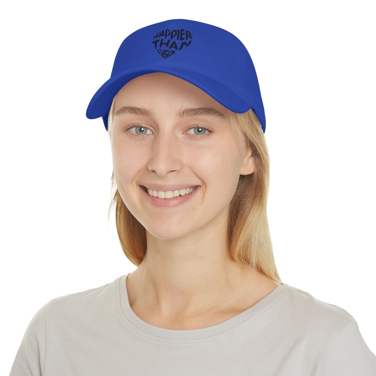Happier Heart Lettering Baseball Cap