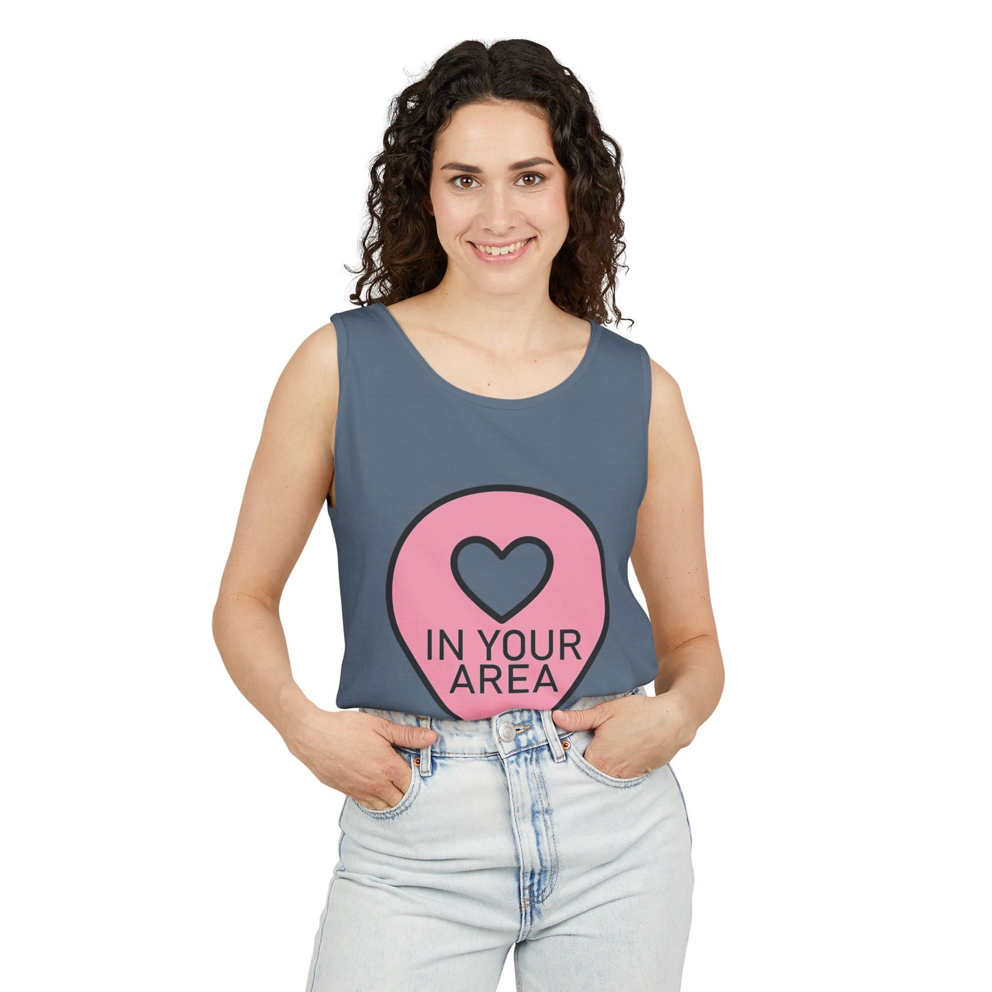 In Your Area Pin Marker – Dyed Tank Top