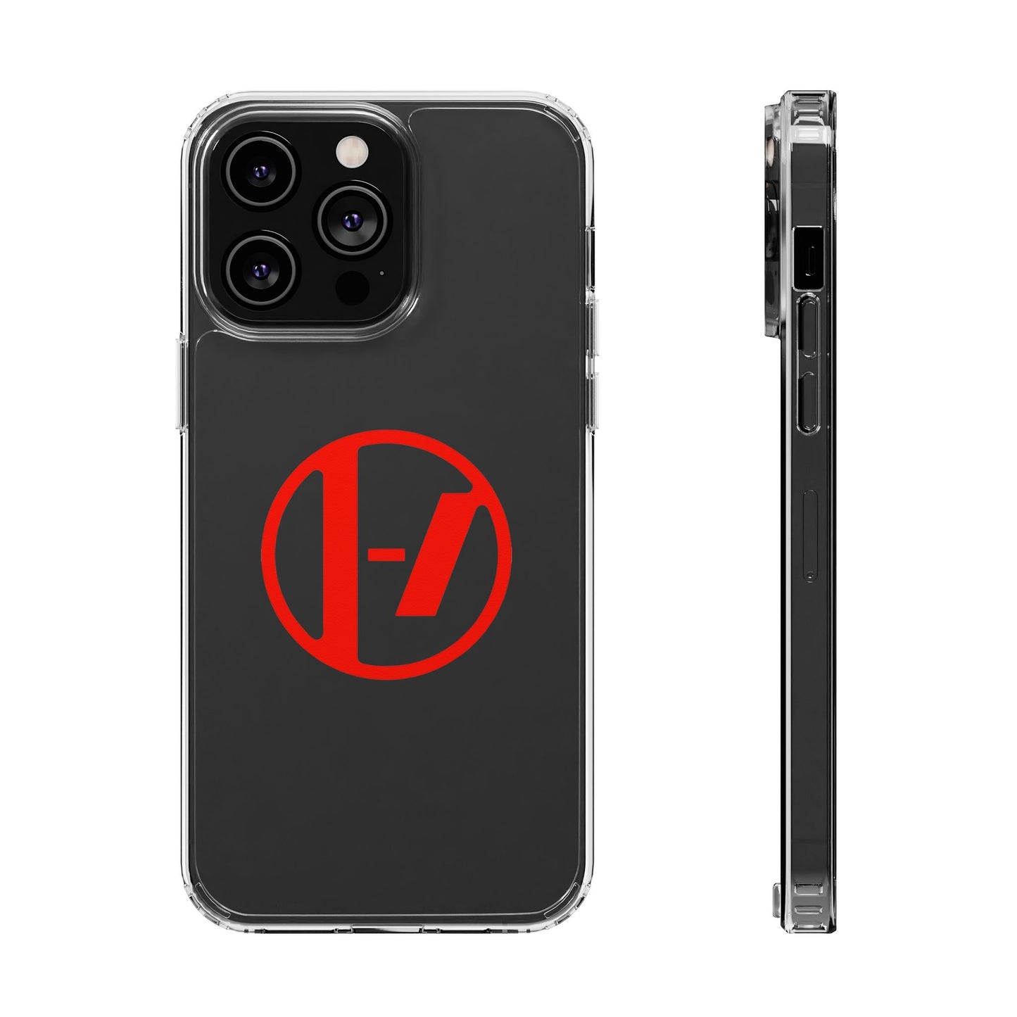 Crimson Orbit Clear Case