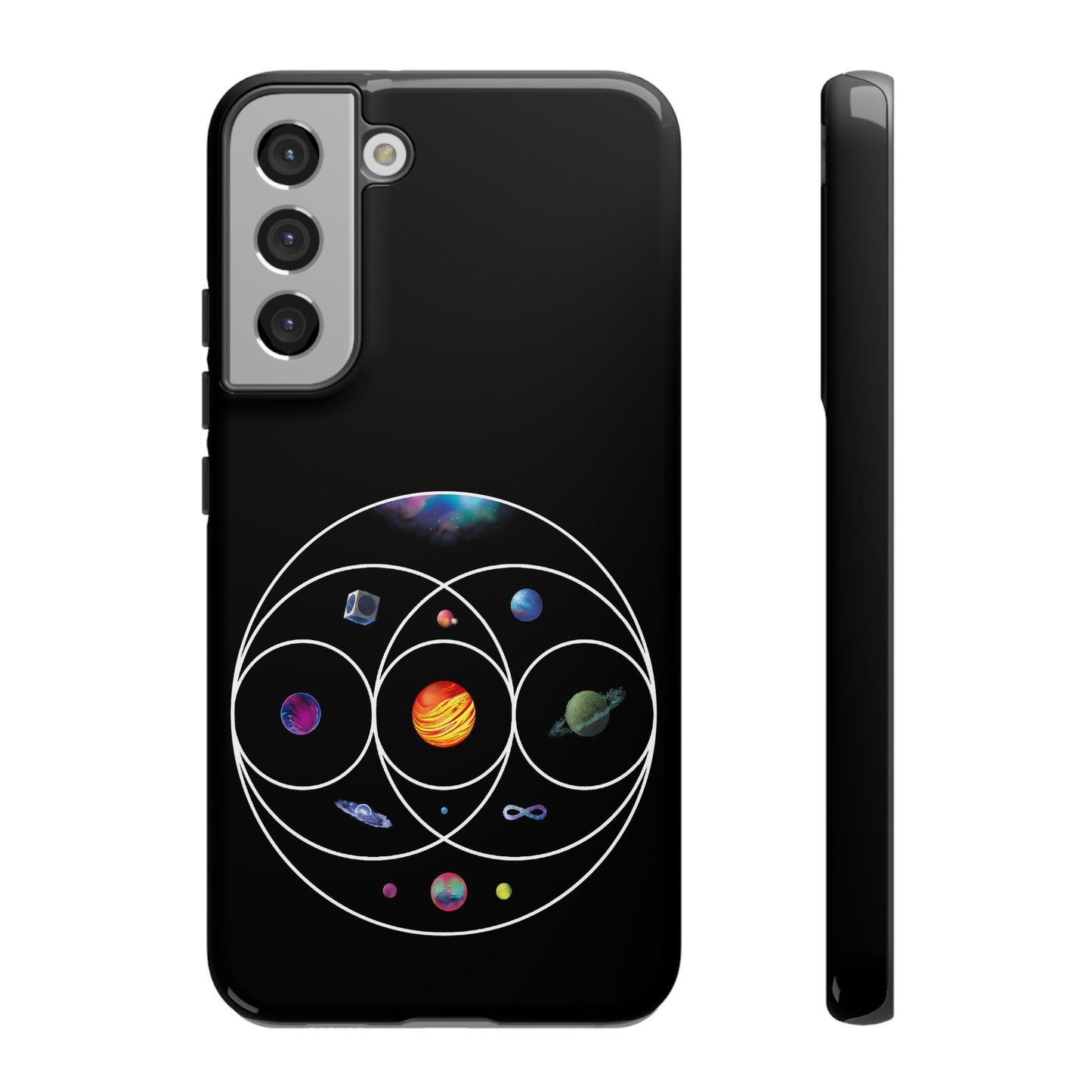 Premium Tough Case for Samsung S21 to S25 Ultra Showcasing Coldplay’s Illustration Concept