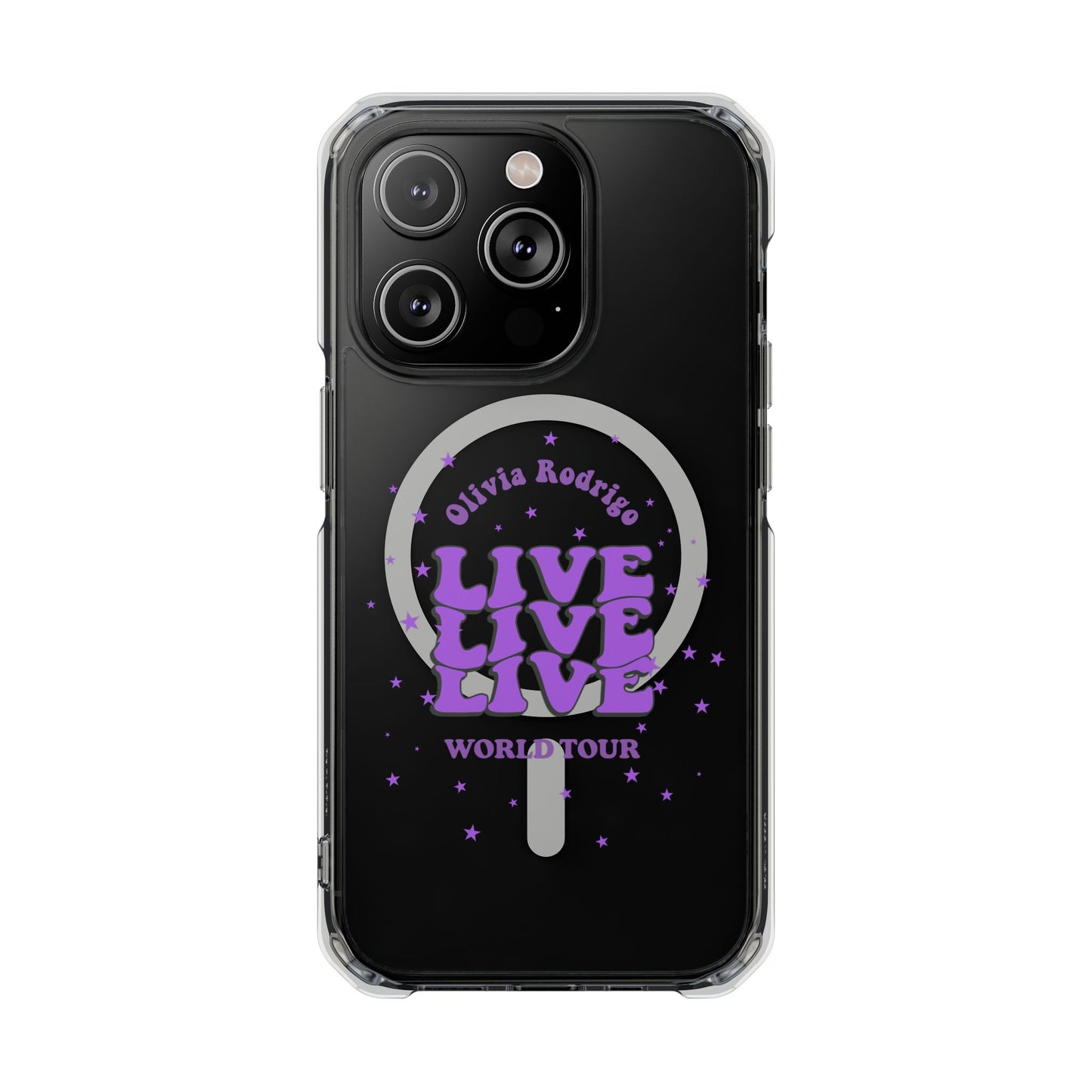 Olivia Rodrigo Live World Tour Magnetic Clear Impact Case
