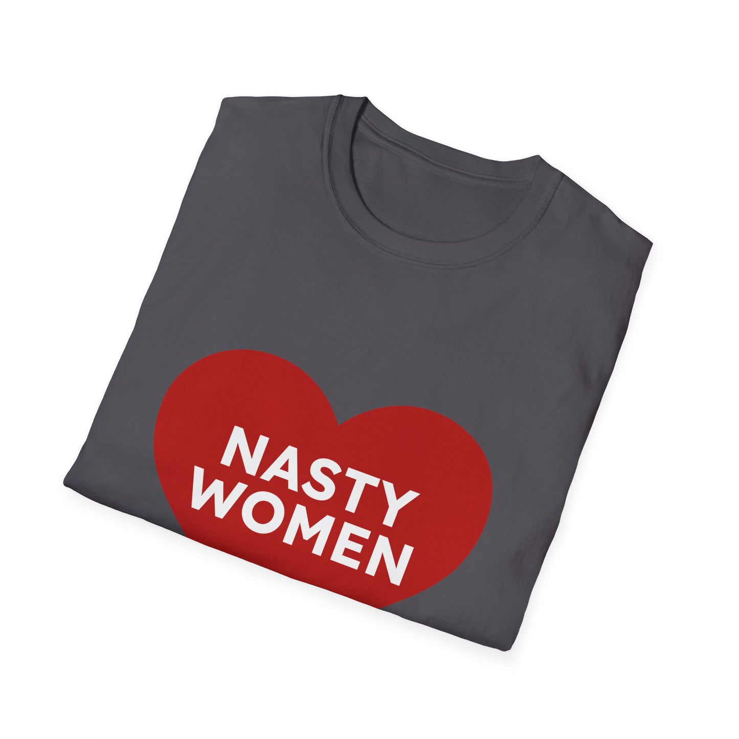 Nasty Women Heart - Unisex Softstyle T-shirt