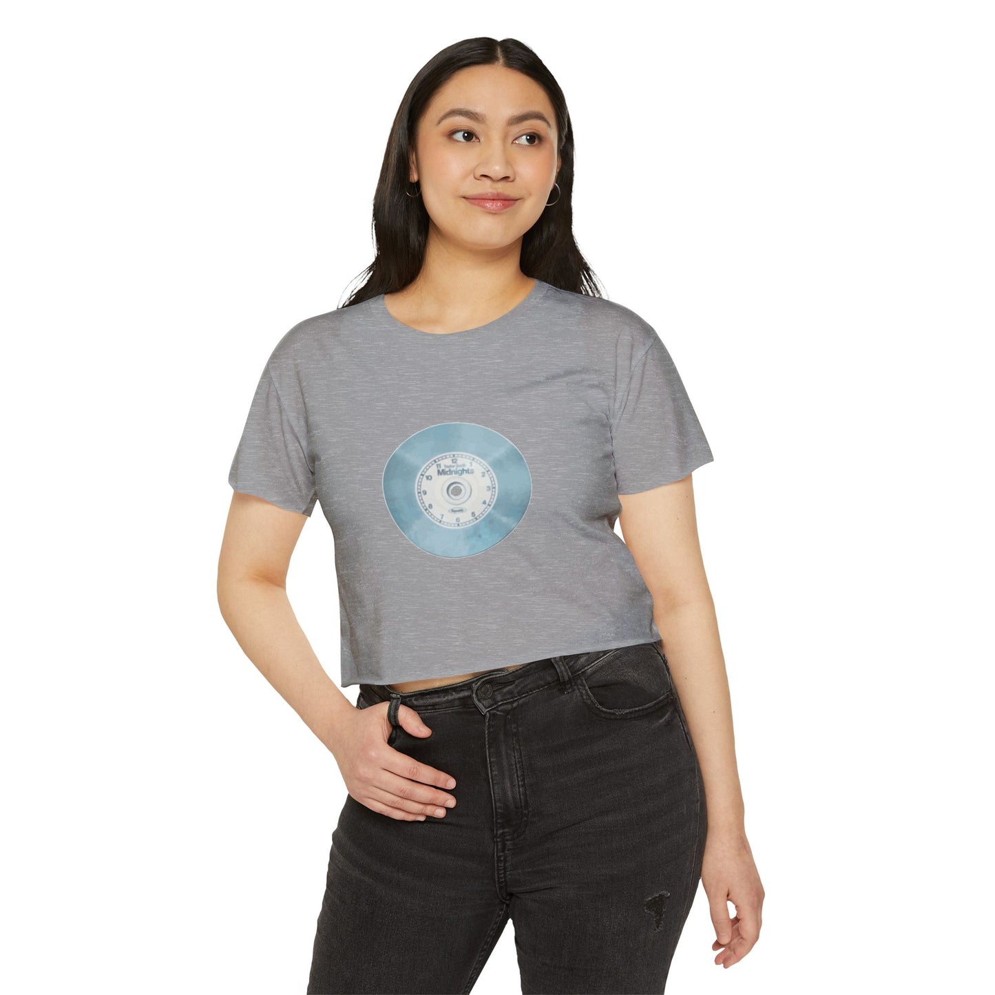 Midnight Vinyl Vibes Women's Festival Crop Top