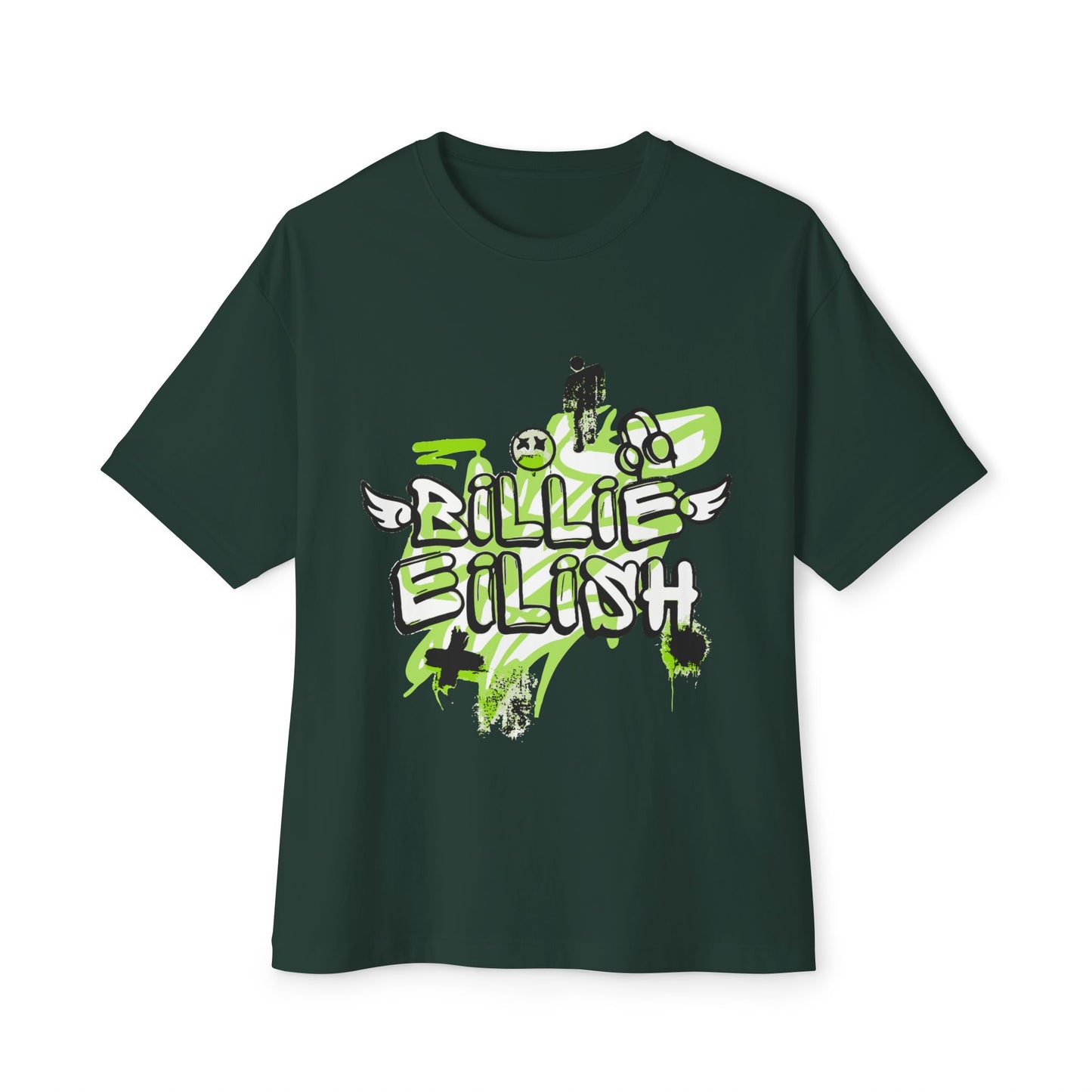 Grunge Angel Graffiti Unisex Oversized Tee