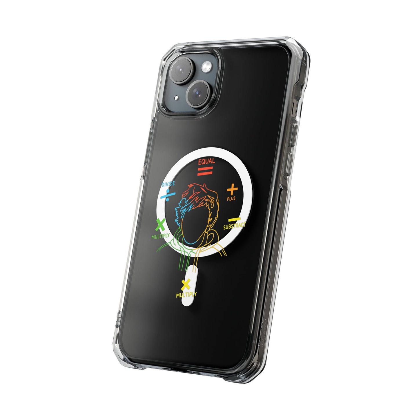 Minimalist Divide Symbol with Brush Magnetic Clear Impact Case