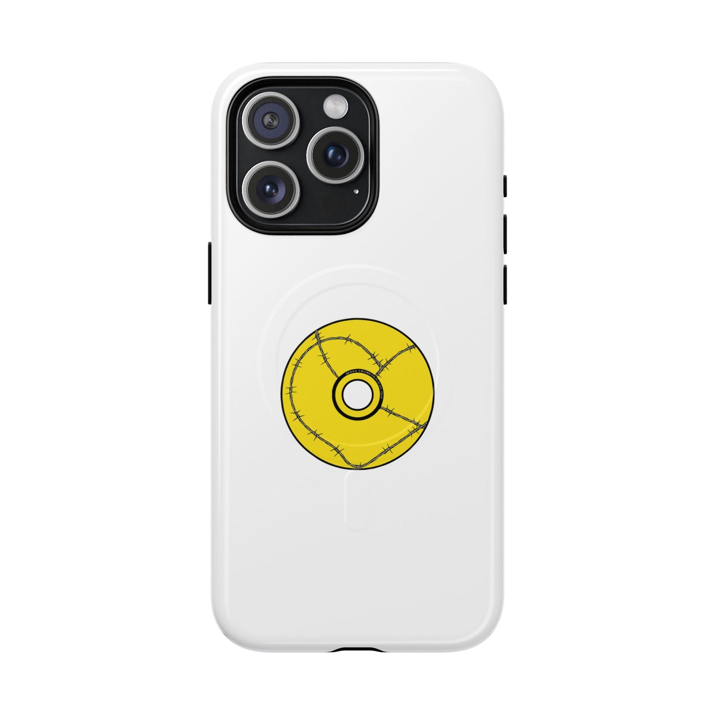 Minimalist Black Disc Outline Tough Magnetic Case