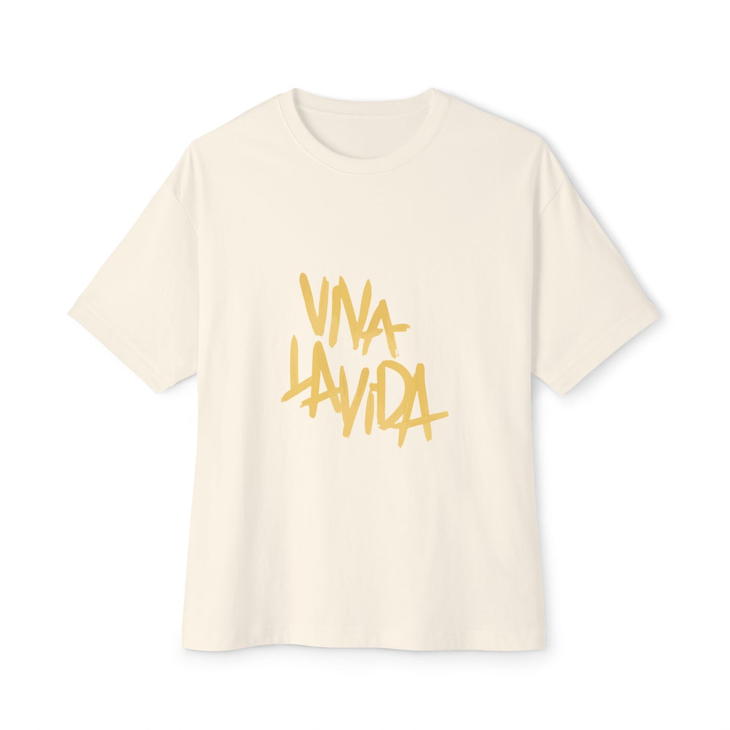 Golden Brush Script Unisex Oversized Boxy Tee