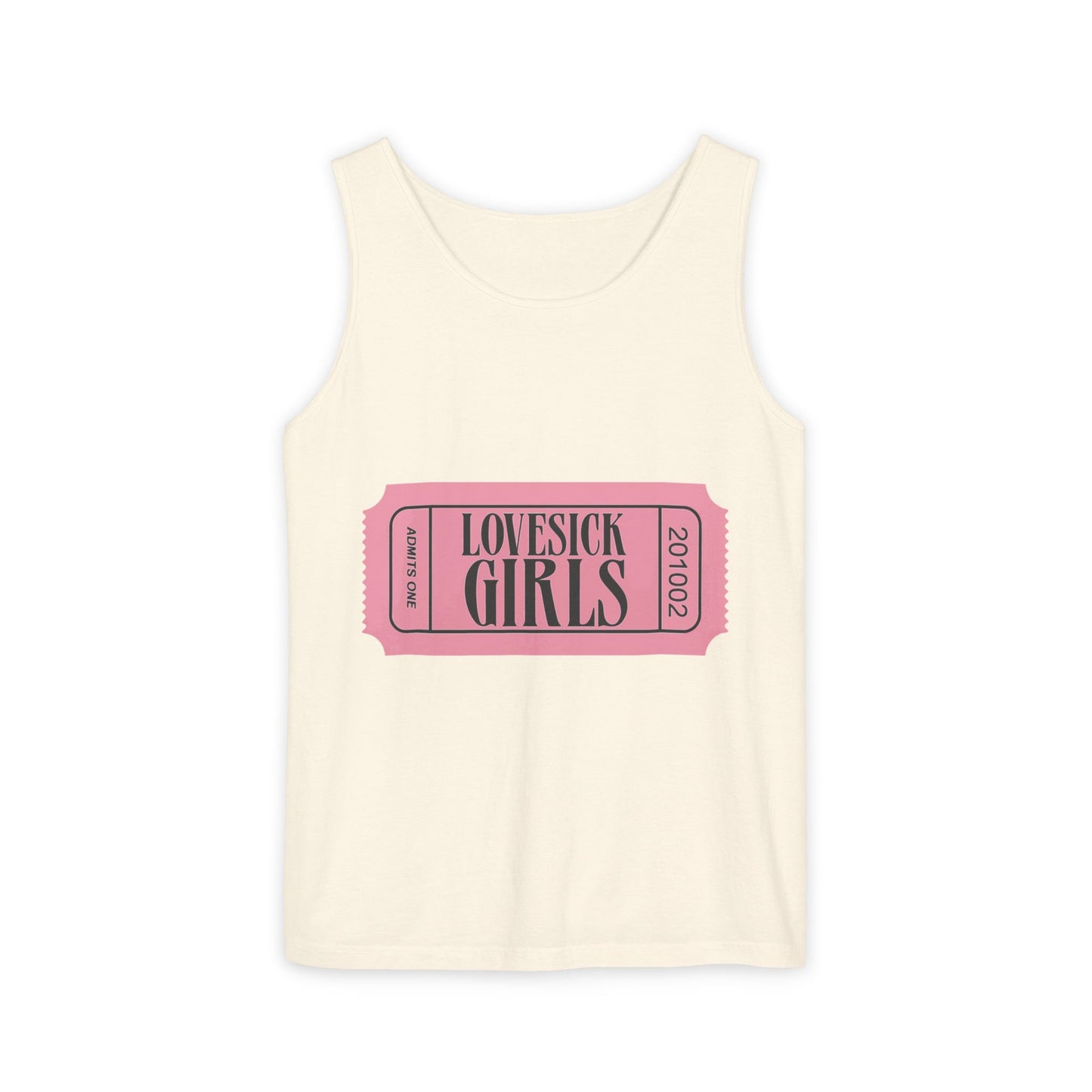 Lovesick Girls Ticket – Dyed Tank Top