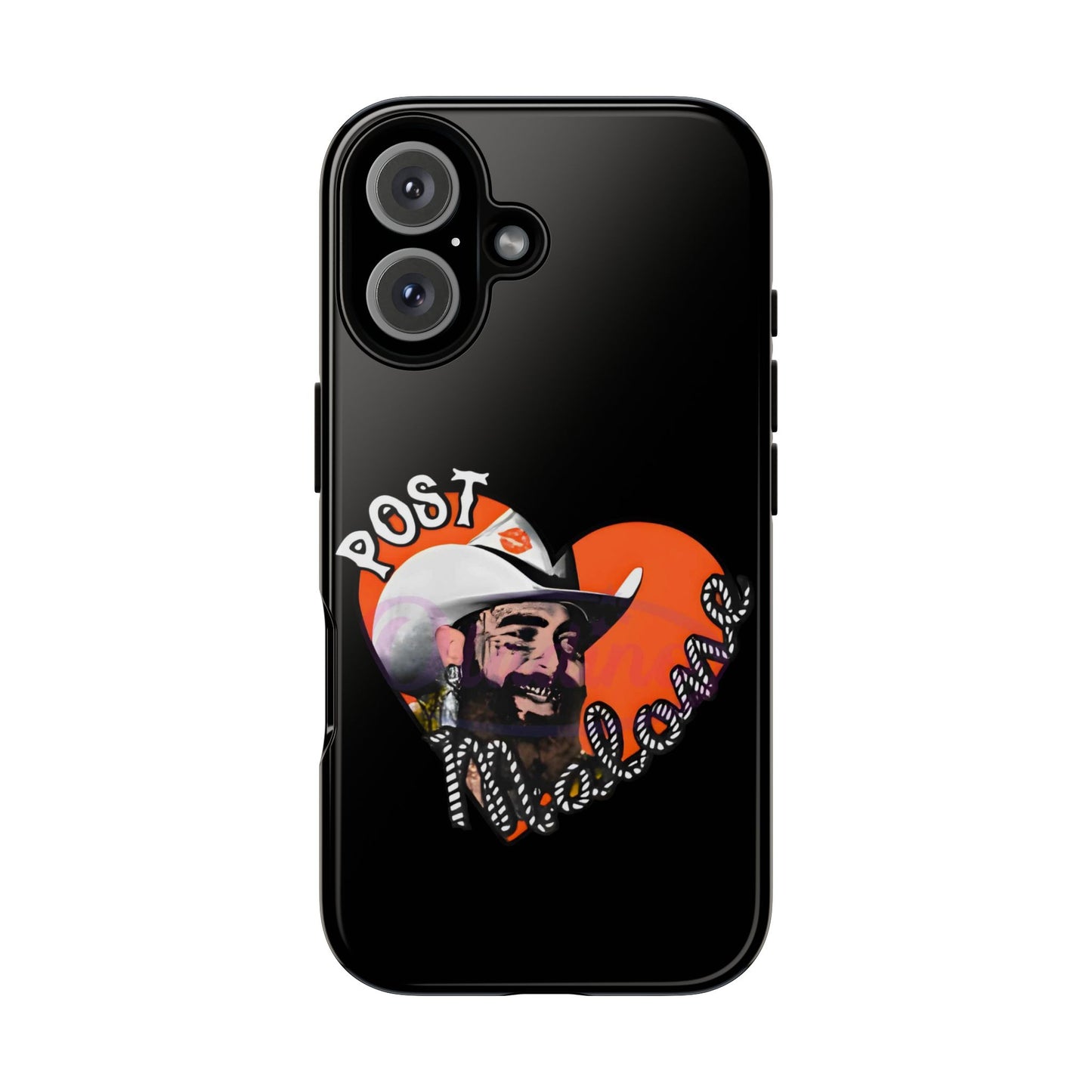 Tough iPhone Case (12–16 Pro Max) – Post Malone Heart Design