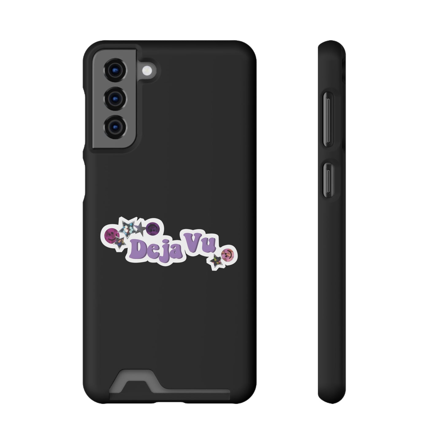 Phone Case + Card Holder For Samsung S21 to S22 – Olivia Rodrigo Deja Vu | Black Edition