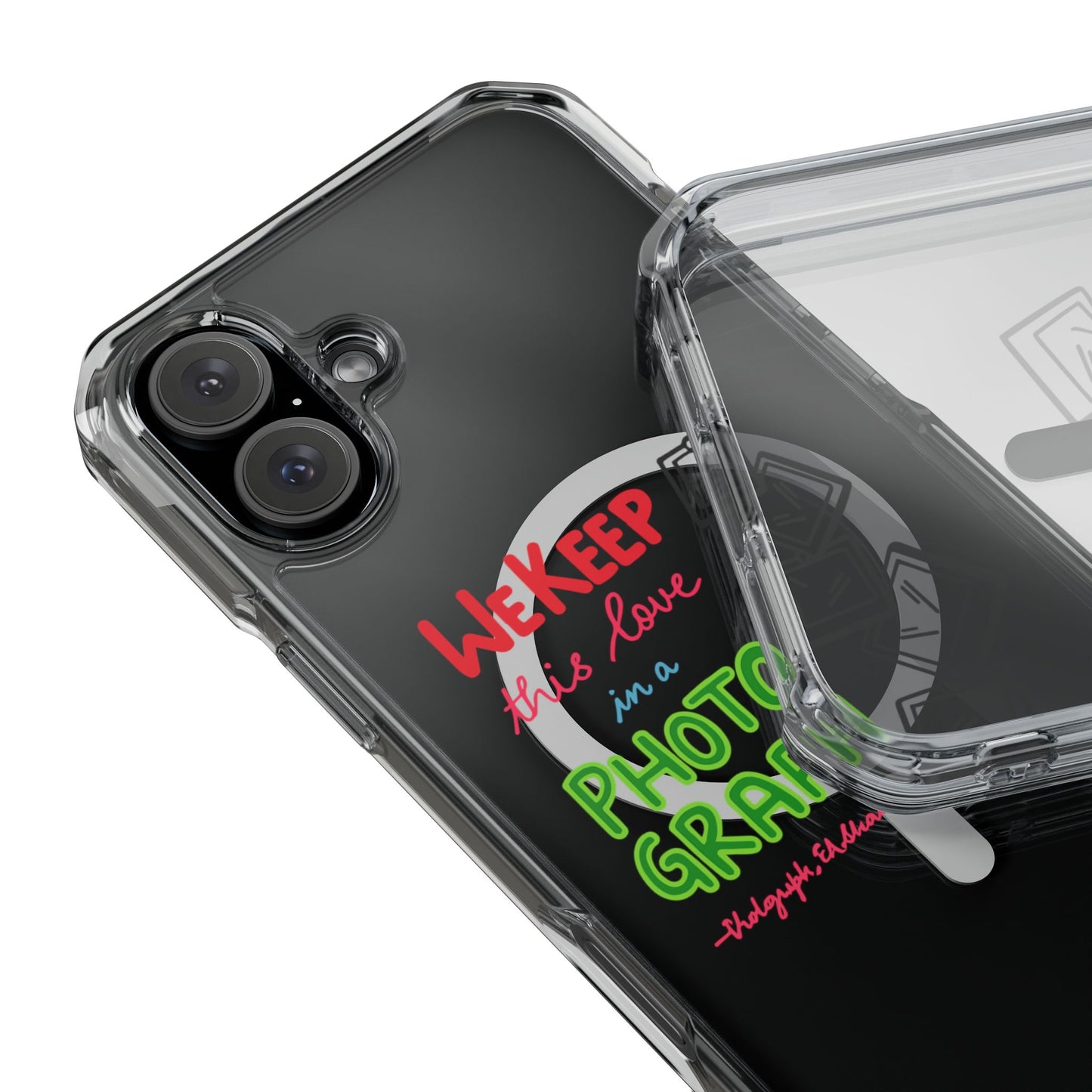 White Paw Print Magnetic Clear Impact Case