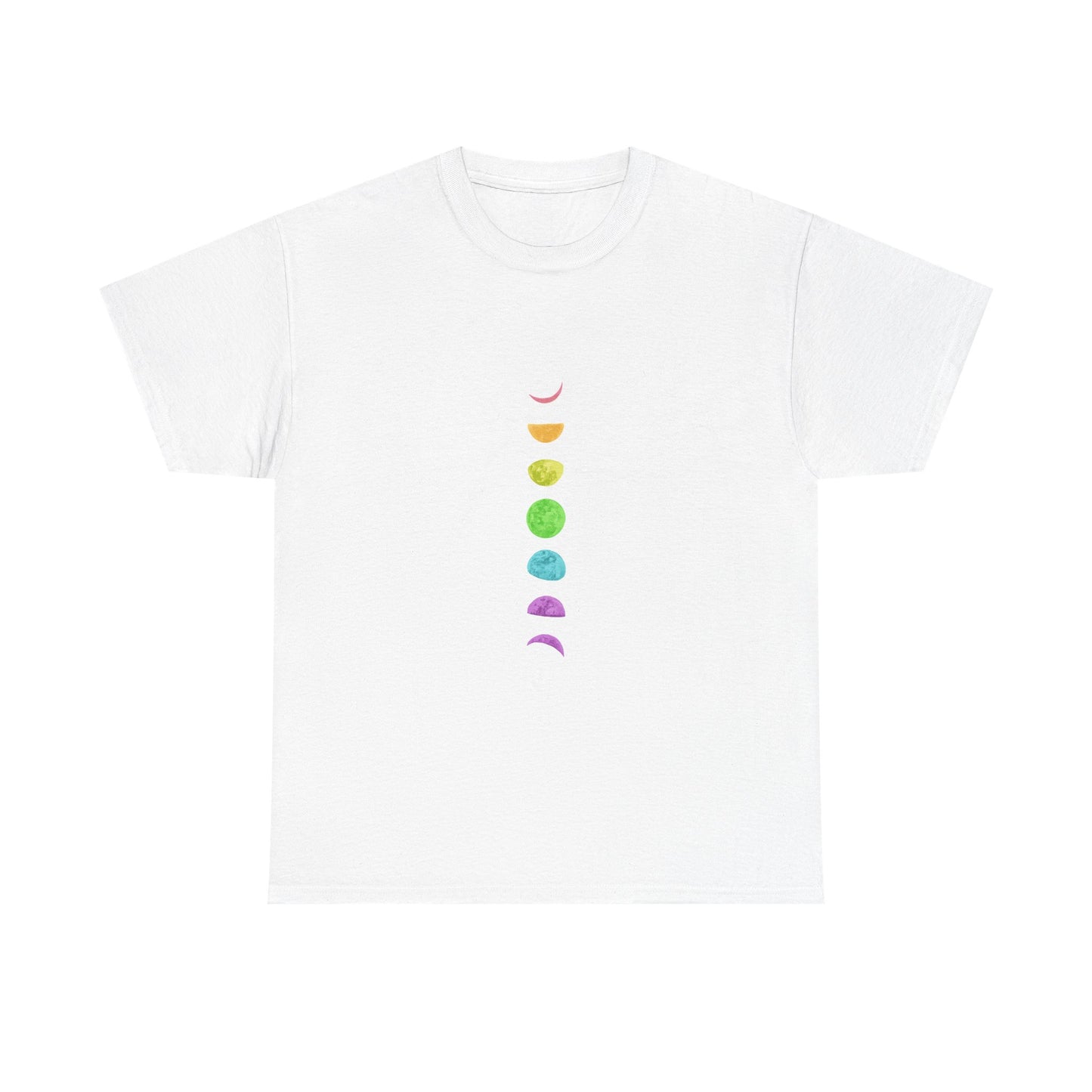 Rainbow Lunar Phases Unisex Cotton Tee