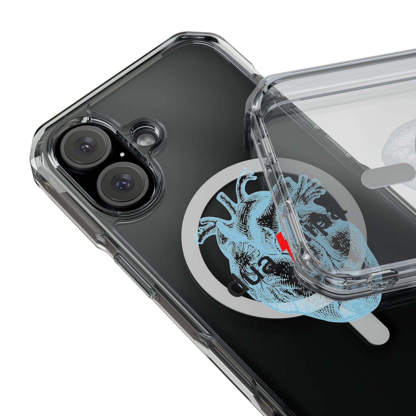 Electro Heart Illustration Magnetic Clear Impact case