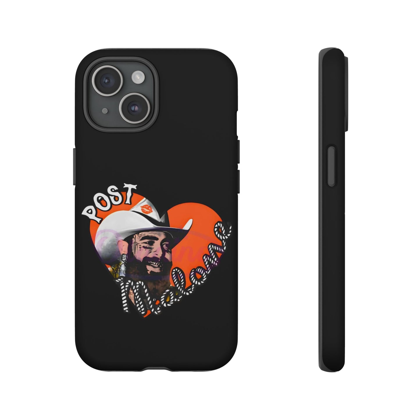 Tough iPhone Case (12–16 Pro Max) – Post Malone Heart Design