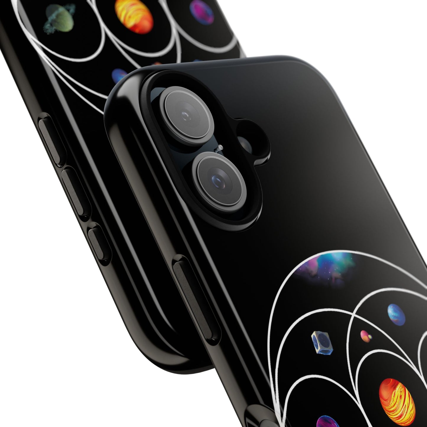 Premium Tough Case for iPhone 12 to 16 Pro Max Showcasing Coldplay’s Illustration Concept