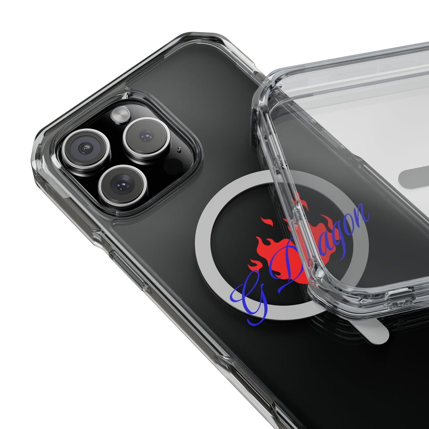 Heart on Fire Bold Script Magnetic Clear Impact Case