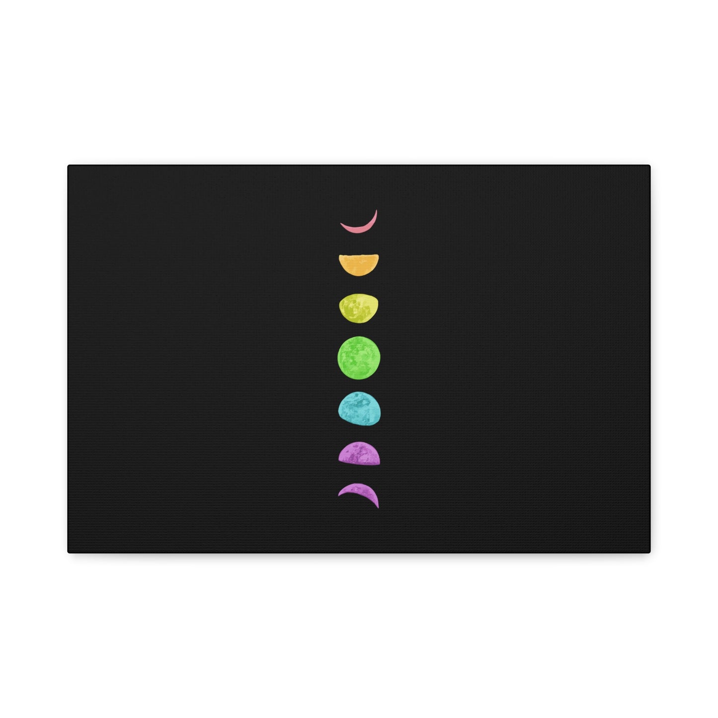 Rainbow Lunar Phases Canvas