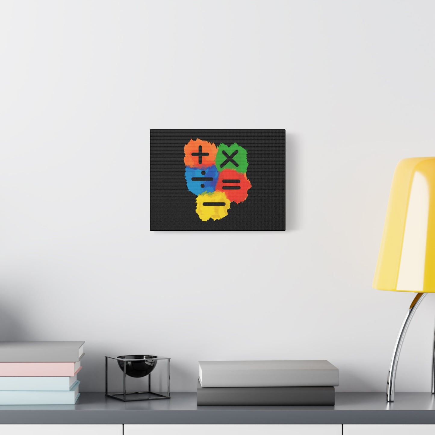 Orange Equals Symbol Matte Canvas