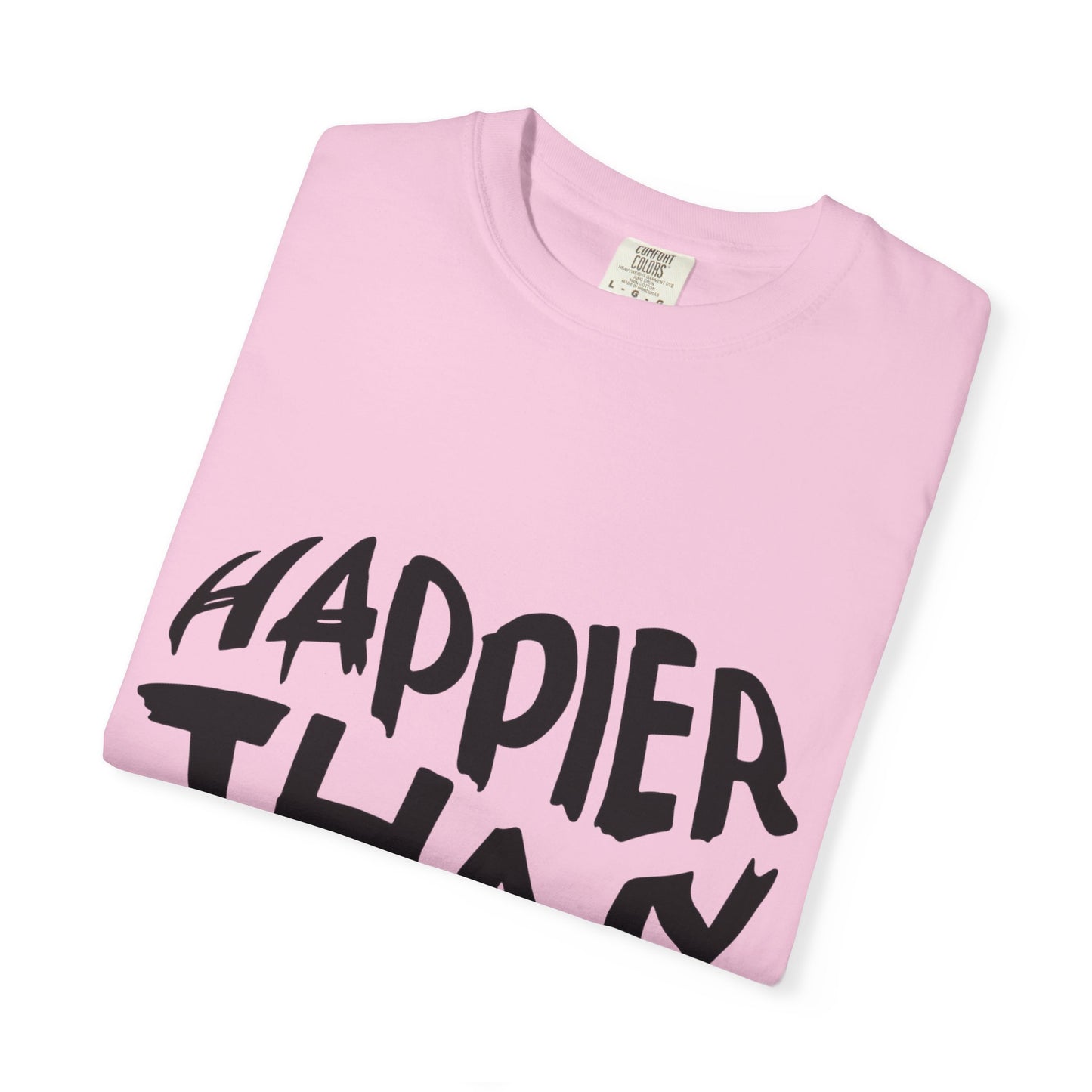 Happier Heart Lettering Unisex Dyed T-shirt