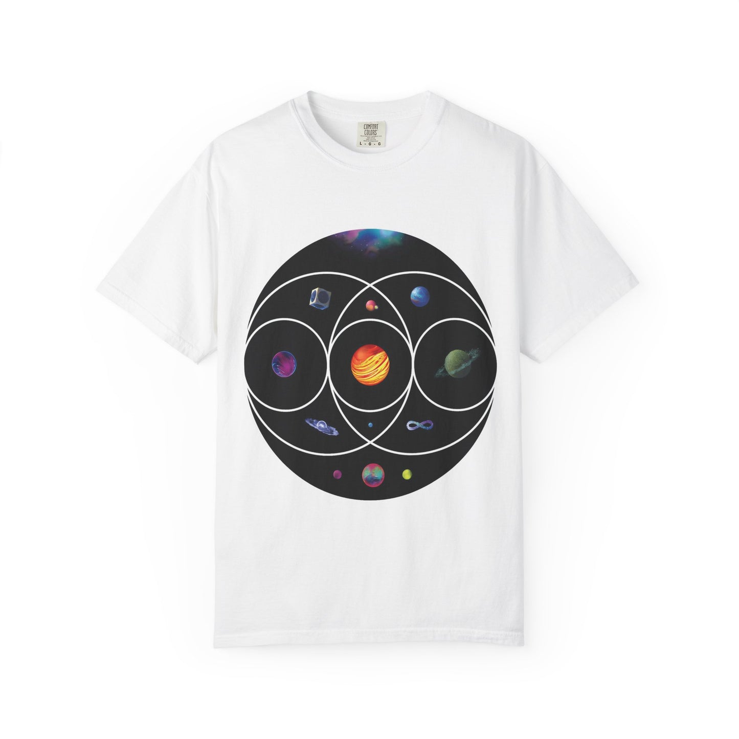 Unisex Garment-Dyed T-Shirt Inspired by Coldplay’s Illustration Concept