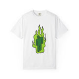 Green Flame Icon Unisex Dyed T-shirt