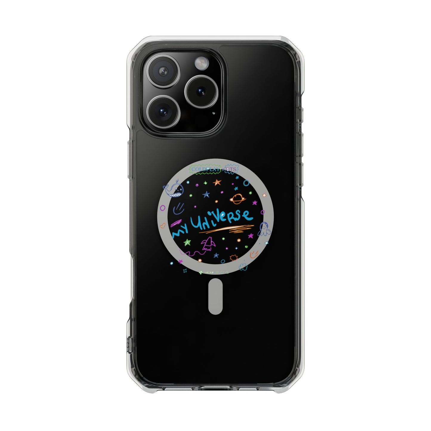 Neon Space Doodles Magnetic Clear Impact case
