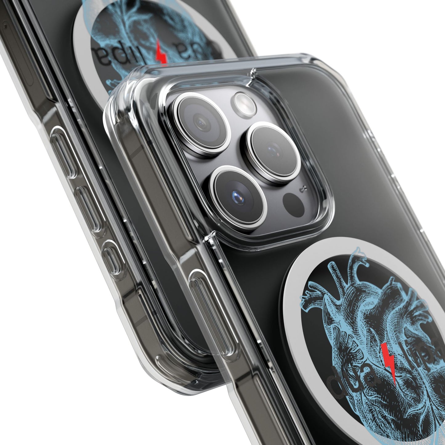 Electro Heart Illustration Magnetic Clear Impact case