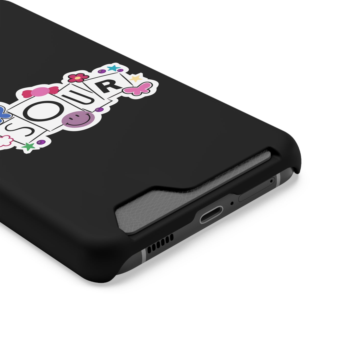 Phone Case + Card Holder For Samsung S21 to S22 – Olivia Rodrigo Sour | Black Edition