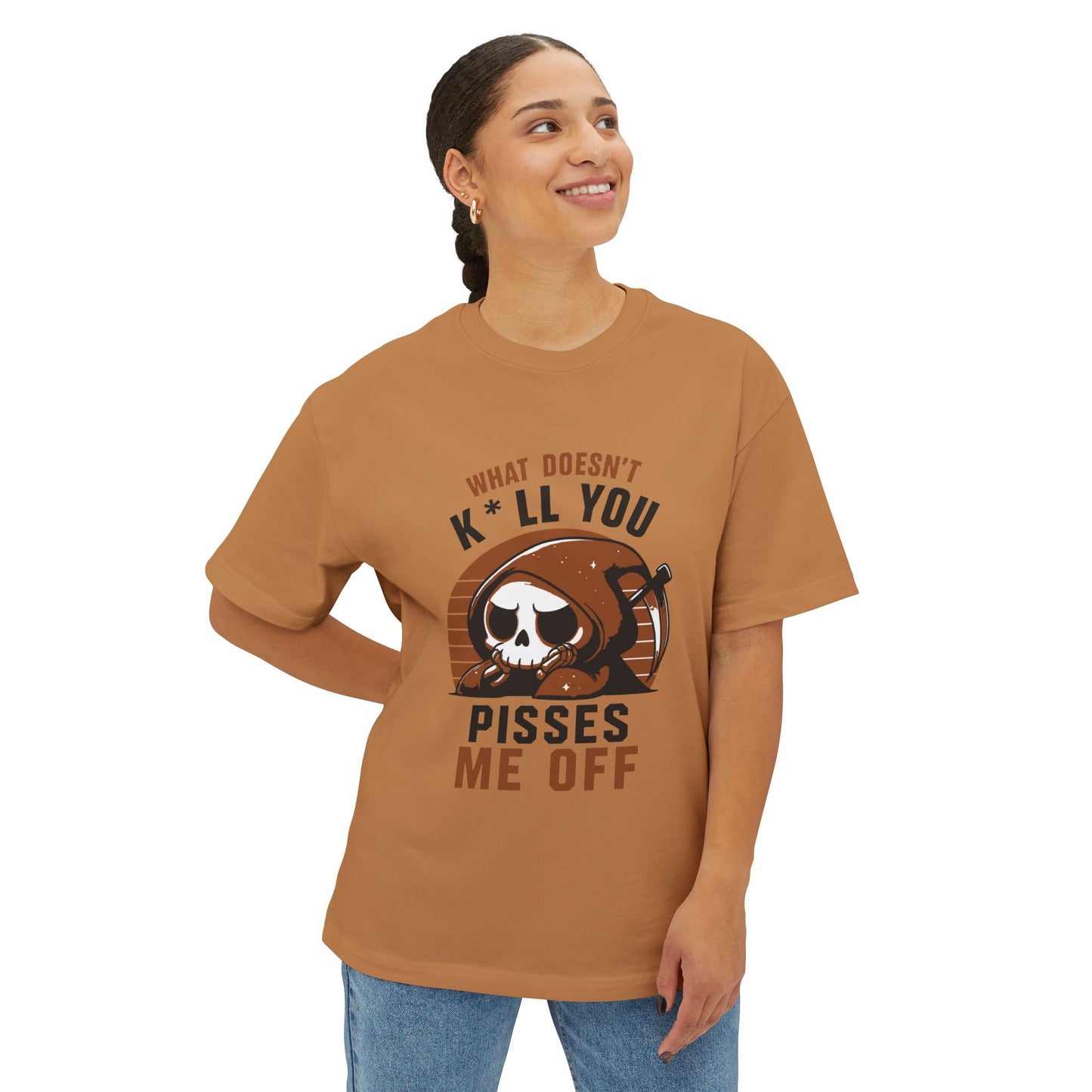 Oversized boxy Tee – Snazzy Piss Me off Edition