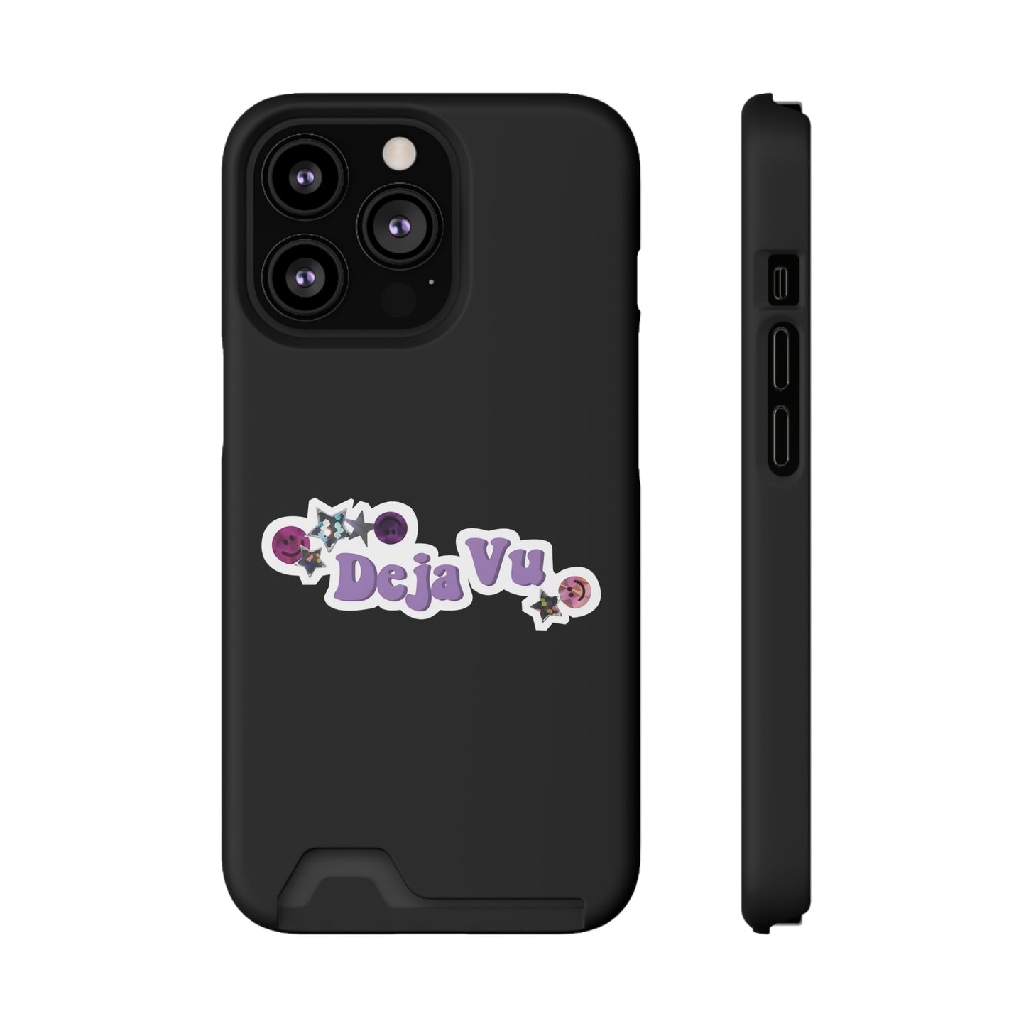 Phone Case + Card Holder For Iphone 13 – Olivia Rodrigo Deja Vu | Black Edition