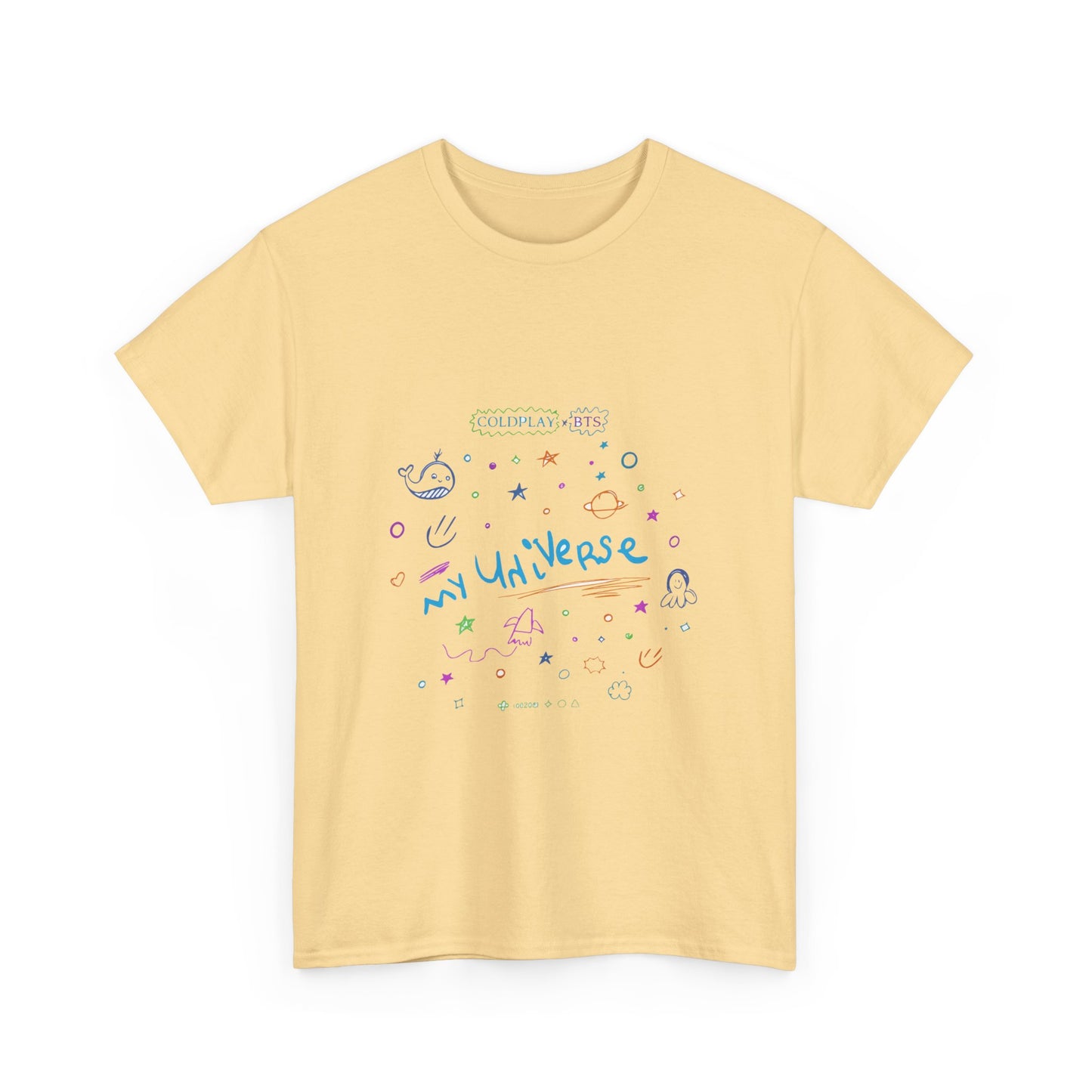 Neon Space Doodles Unisex Cotton Tee