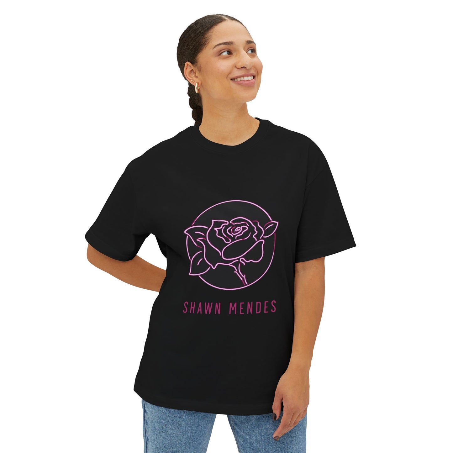 Neon Bloom Unisex Oversized Boxy Tee